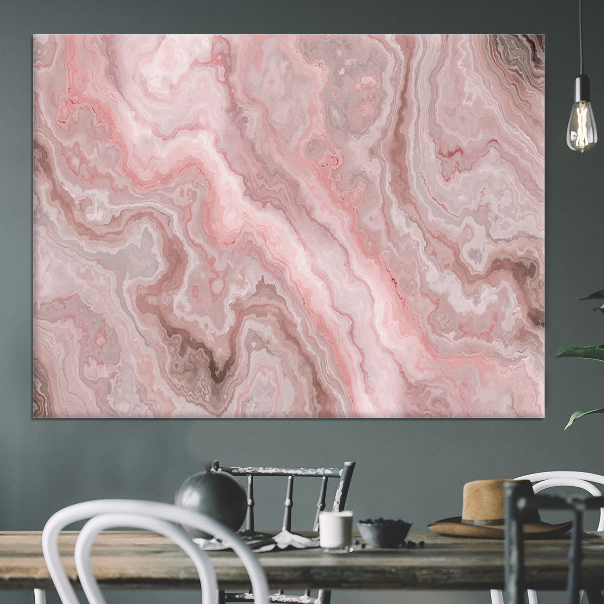 Rose Marble Canvas Print or Poster