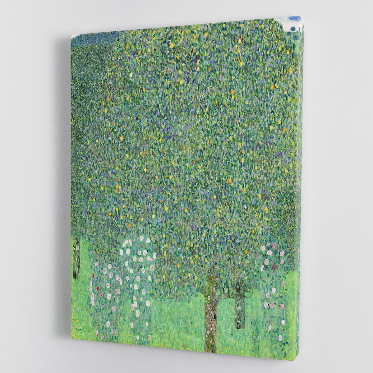 Rose bushes under the Trees by Klimt Canvas Print or Poster
