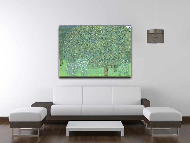 Rose bushes under the Trees by Klimt Canvas Print or Poster - Canvas Art Rocks - 4
