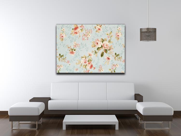 Rose floral tapestry Canvas Print or Poster - Canvas Art Rocks - 4