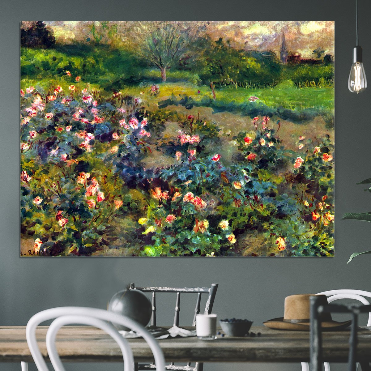 Rose grove by Renoir Canvas Print or Poster