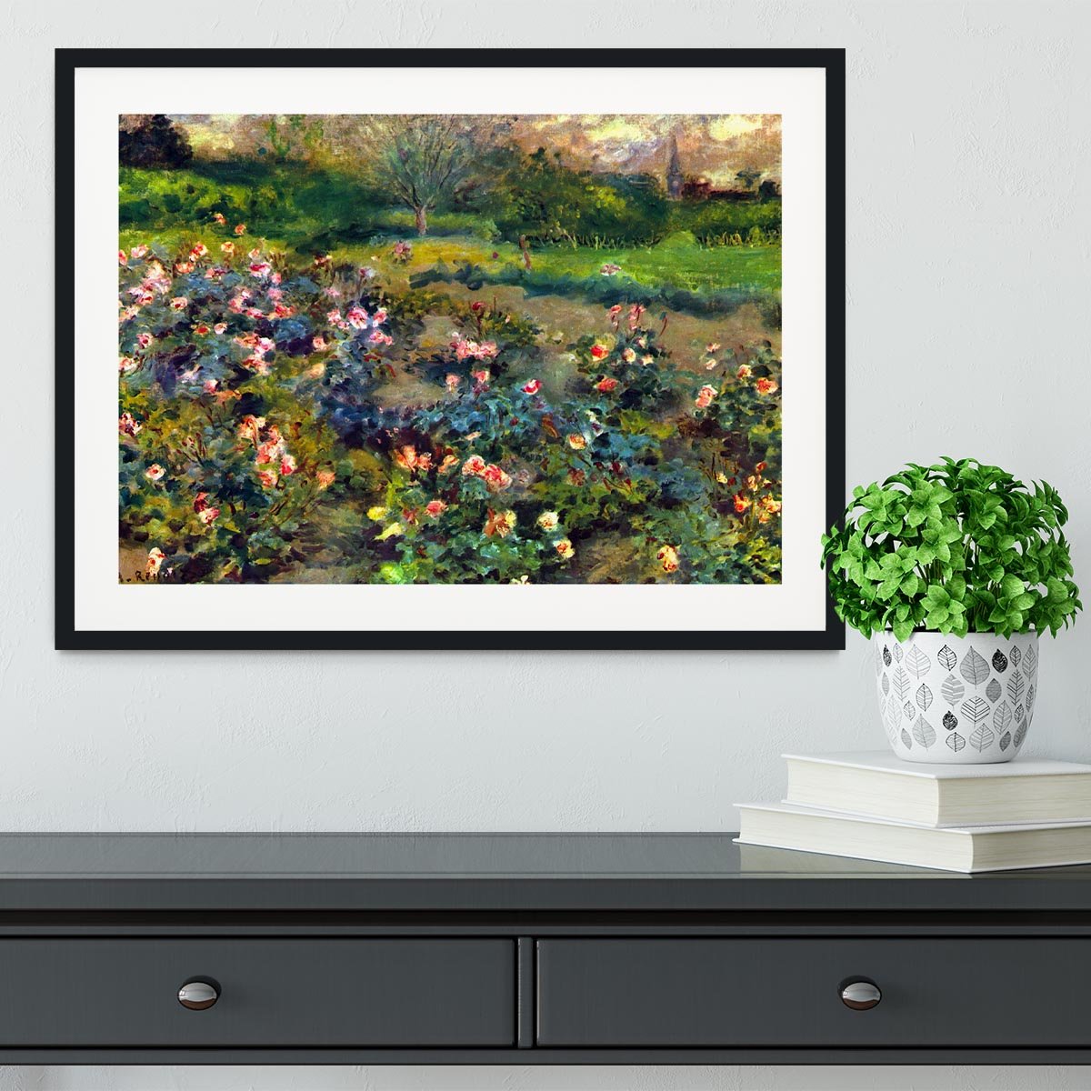 Rose grove by Renoir Framed Print - Canvas Art Rocks - 1