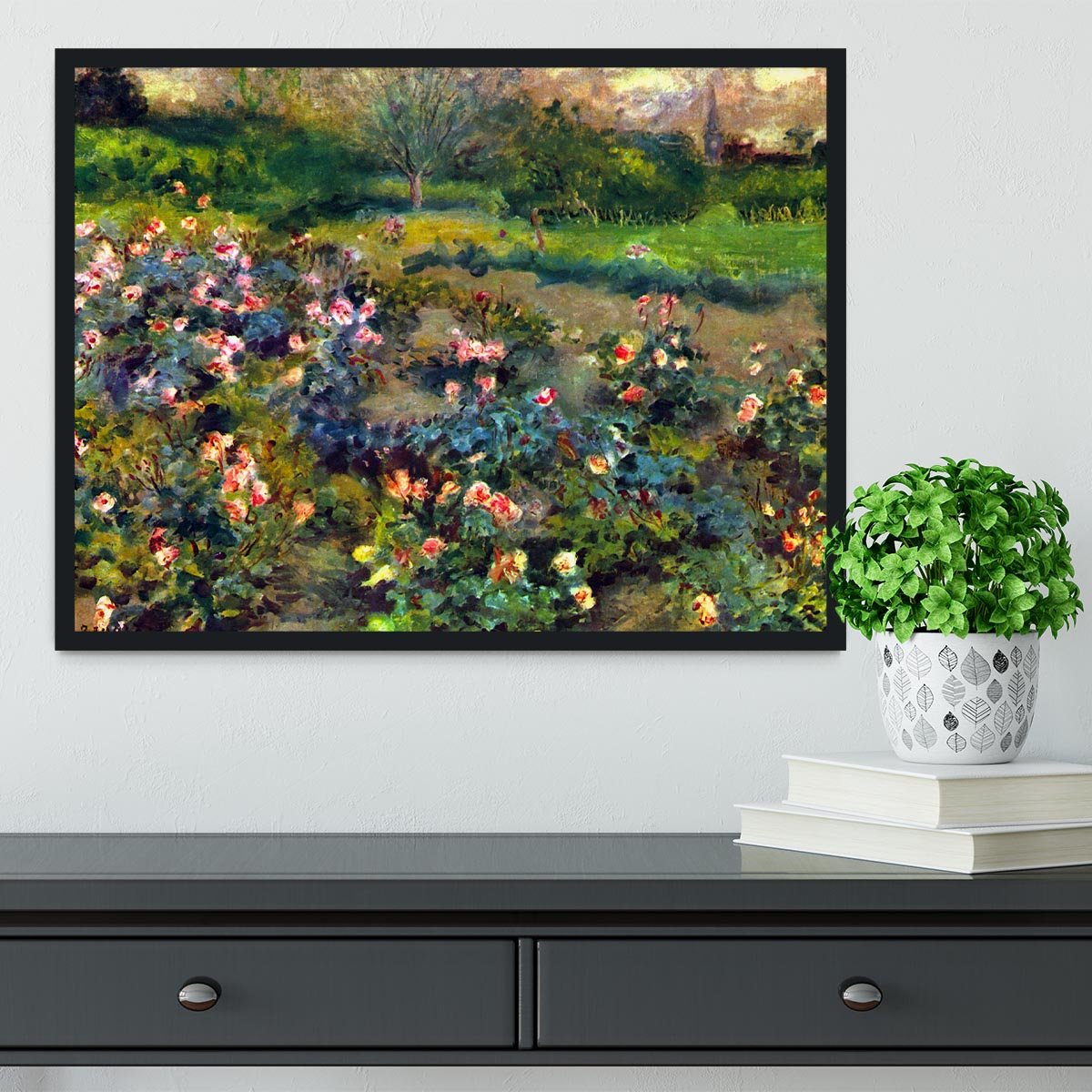 Rose grove by Renoir Framed Print - Canvas Art Rocks - 2
