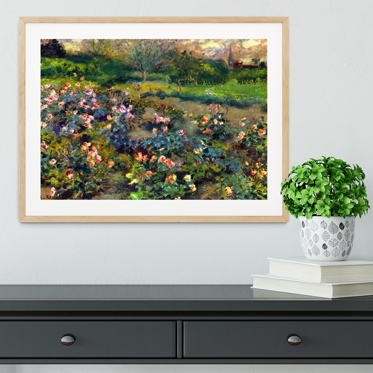 Rose grove by Renoir Framed Print - Canvas Art Rocks - 3