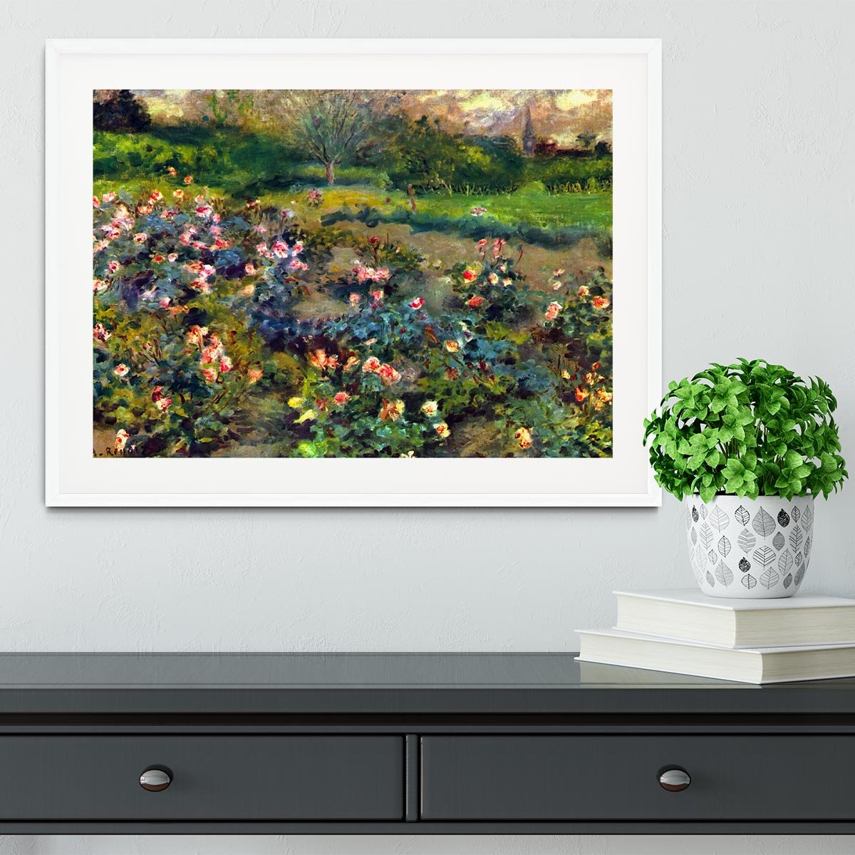 Rose grove by Renoir Framed Print - Canvas Art Rocks - 5