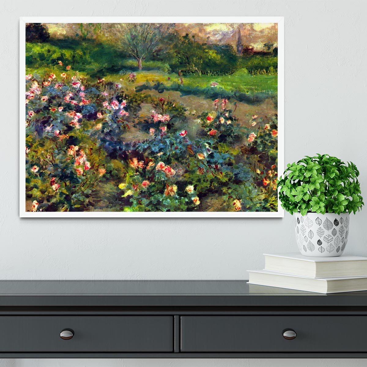 Rose grove by Renoir Framed Print - Canvas Art Rocks -6