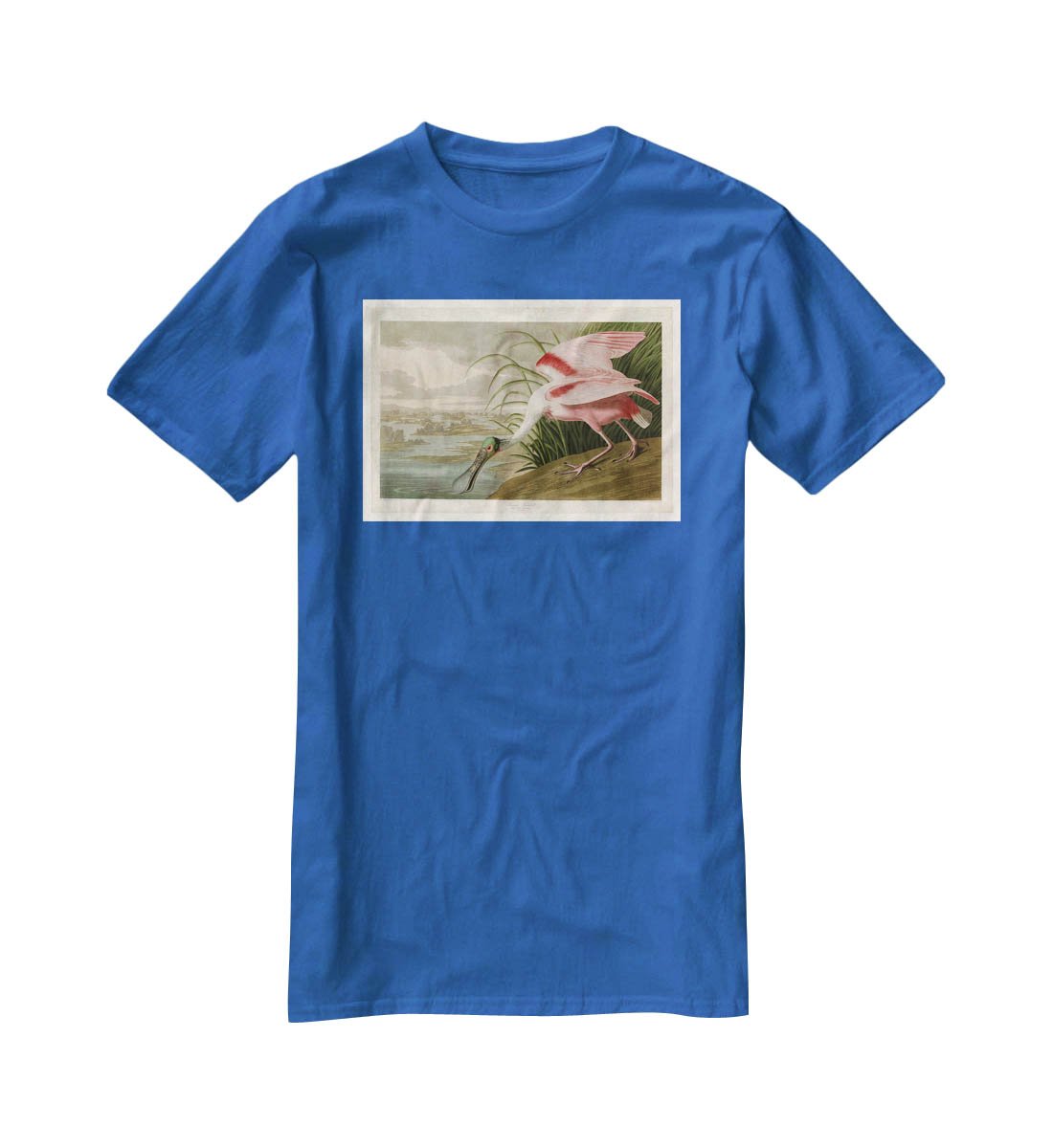 Roseate Spoonbill by Audubon T-Shirt - Canvas Art Rocks - 2