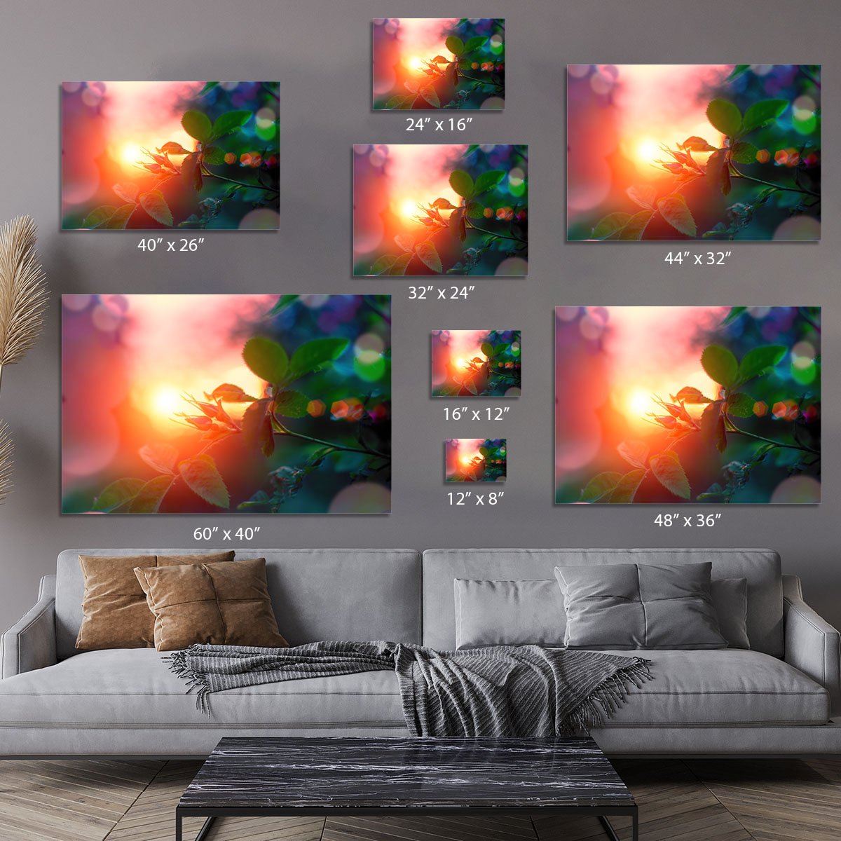 Rosebuds at sunset Canvas Print or Poster