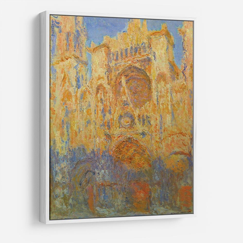 Rouen Cathedral Facade at Sunset by Monet HD Metal Print