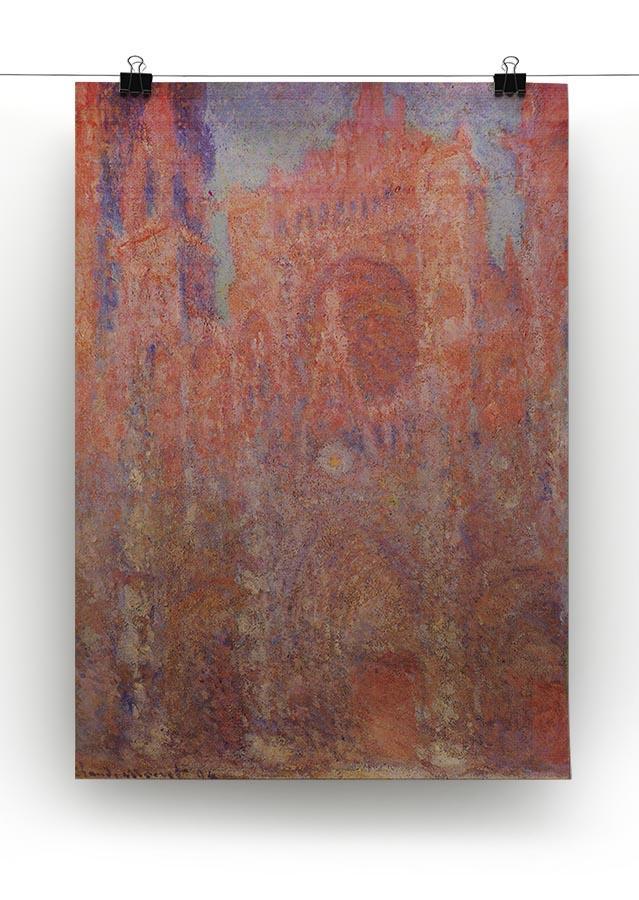 Rouen Cathedral Facade by Monet Canvas Print & Poster - Canvas Art Rocks - 2