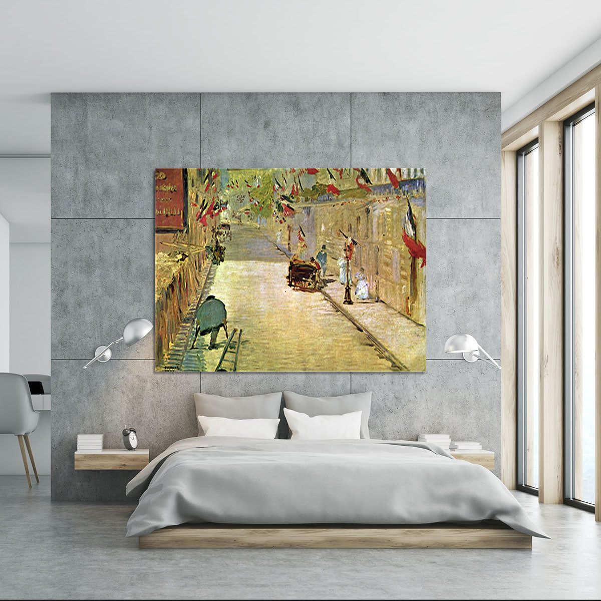 Rue Mosnier with Flags by Manet Canvas Print or Poster - Canvas Art Rocks - 5