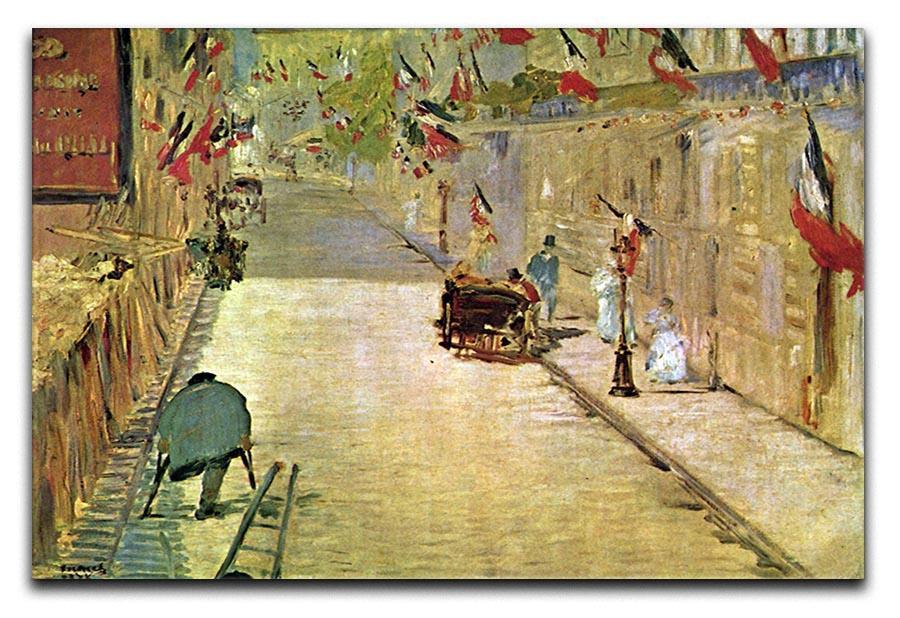 Rue Mosnier with Flags by Manet Canvas Print or Poster  - Canvas Art Rocks - 1