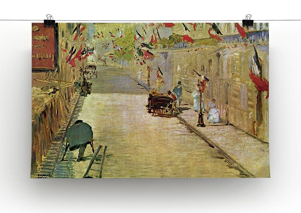 Rue Mosnier with Flags by Manet Canvas Print or Poster - Canvas Art Rocks - 2