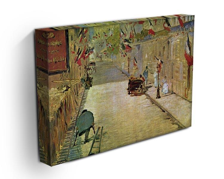 Rue Mosnier with Flags by Manet Canvas Print or Poster - Canvas Art Rocks - 3