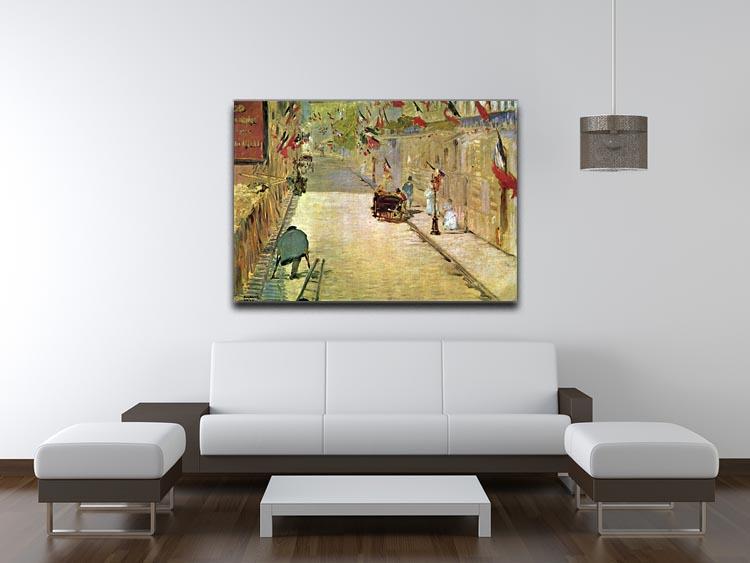 Rue Mosnier with Flags by Manet Canvas Print or Poster - Canvas Art Rocks - 4