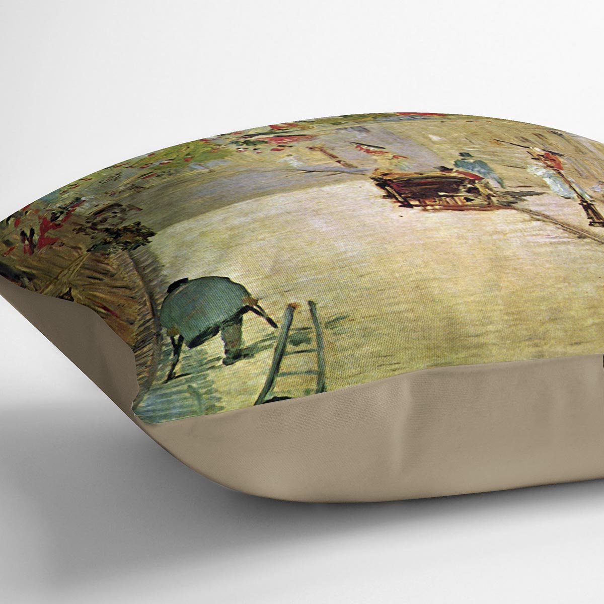 Rue Mosnier with Flags by Manet Throw Pillow
