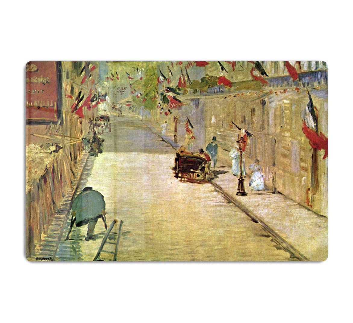 Rue Mosnier with Flags by Manet HD Metal Print