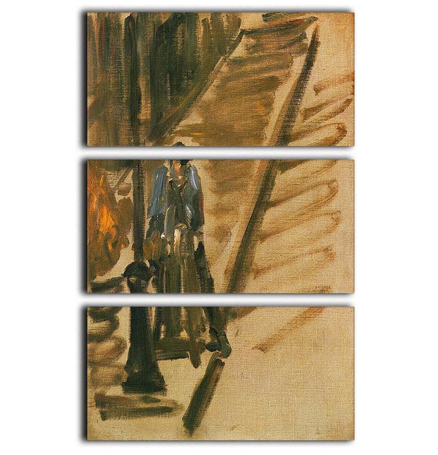 Rue Mossnier with Knife Grinder by Manet 3 Split Panel Canvas Print - Canvas Art Rocks - 1