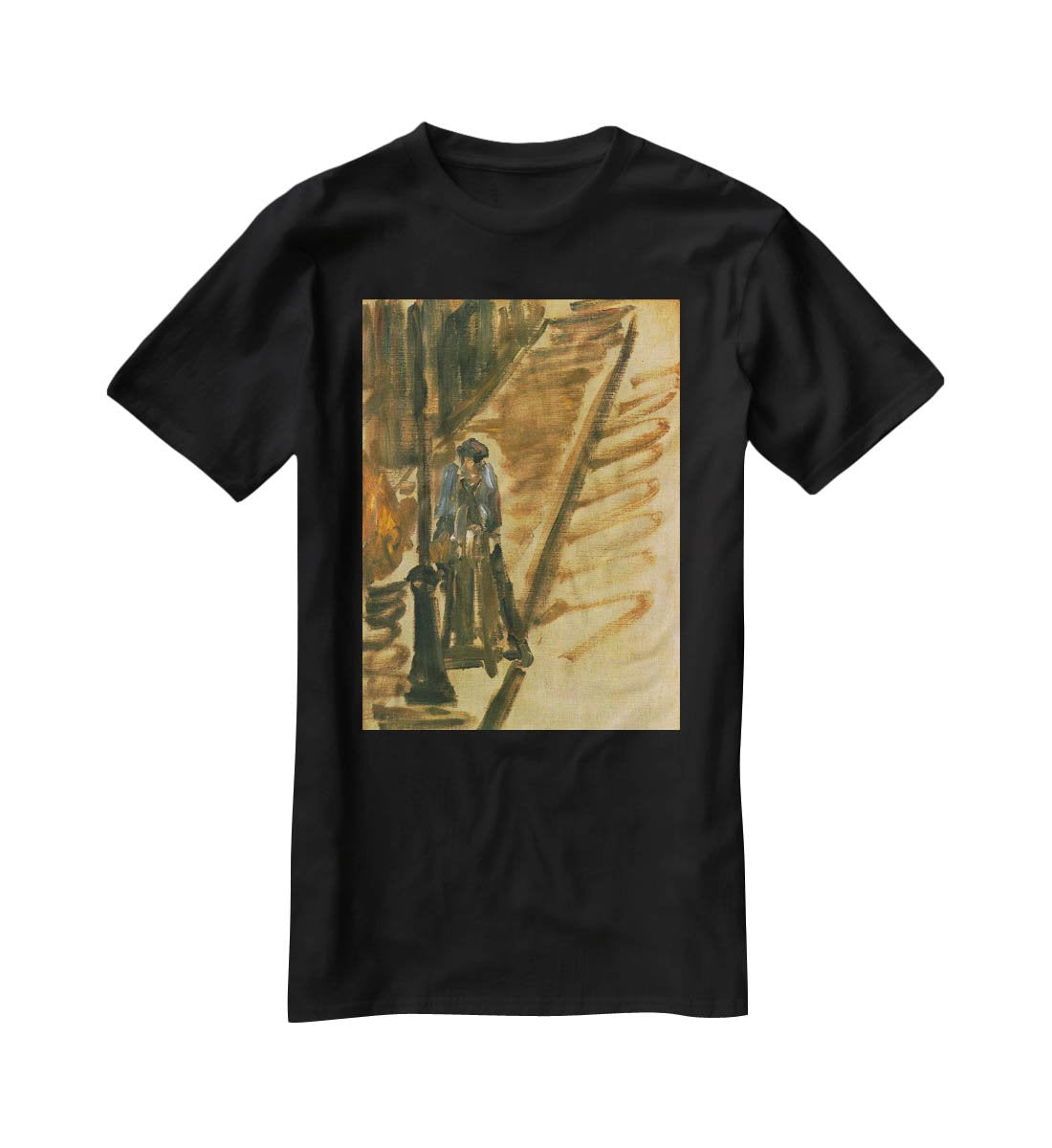 Rue Mossnier with Knife Grinder by Manet T-Shirt - Canvas Art Rocks - 1