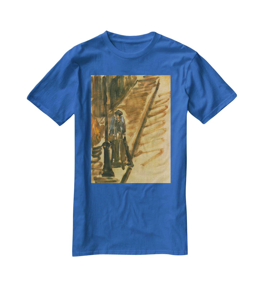 Rue Mossnier with Knife Grinder by Manet T-Shirt - Canvas Art Rocks - 2