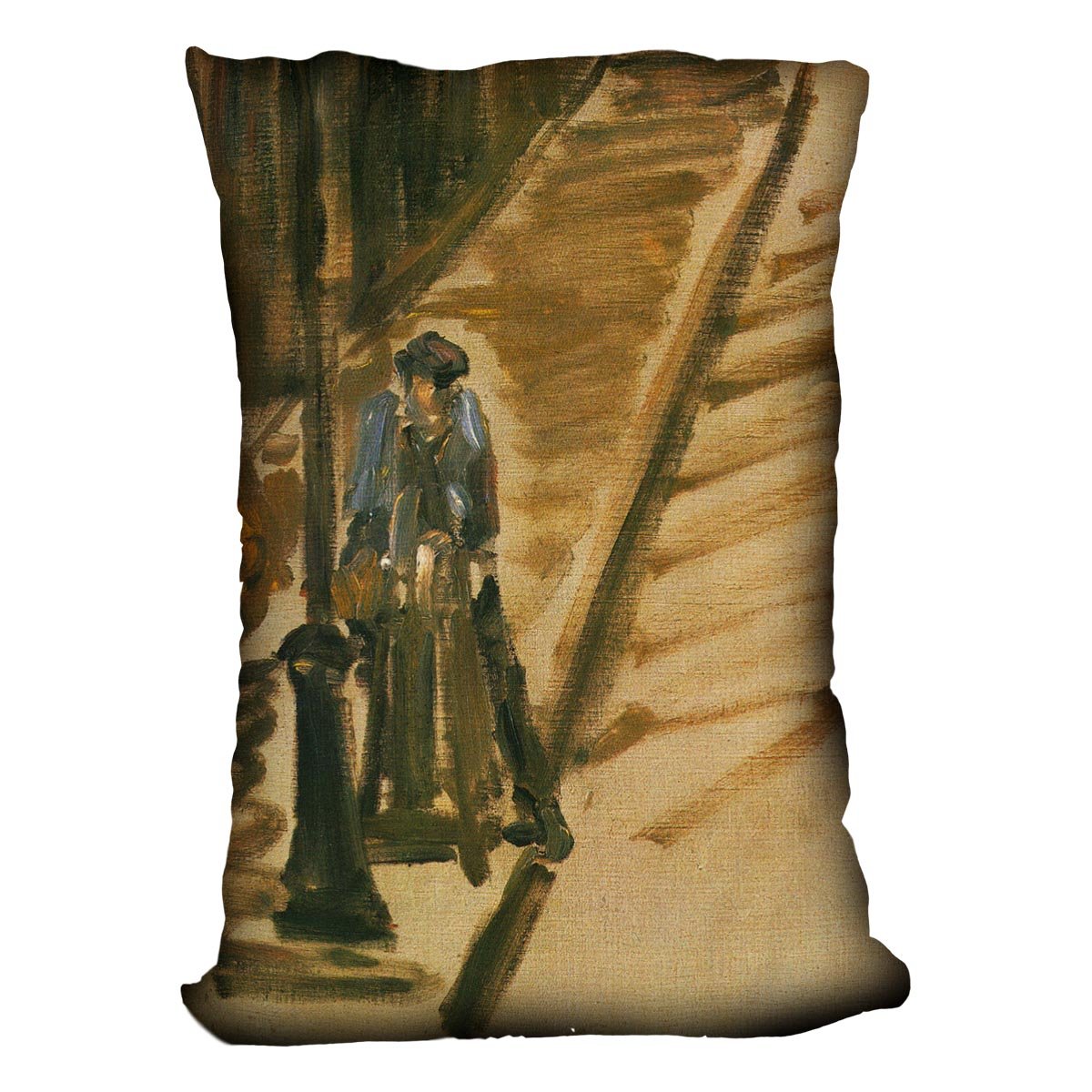 Rue Mossnier with Knife Grinder by Manet Throw Pillow