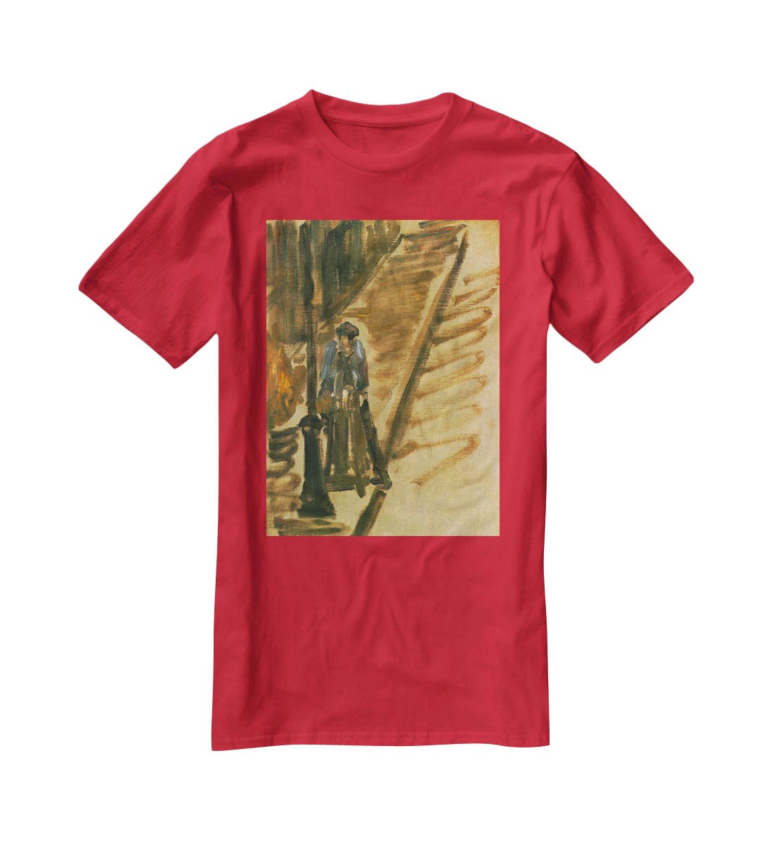 Rue Mossnier with Knife Grinder by Manet T-Shirt - Canvas Art Rocks - 4