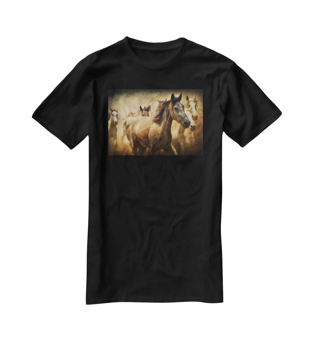 Running Horses T-Shirt - Canvas Art Rocks - 1