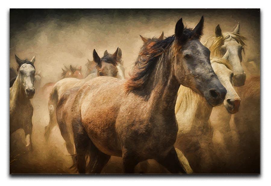 Running Horses Canvas Print or Poster  - Canvas Art Rocks - 1