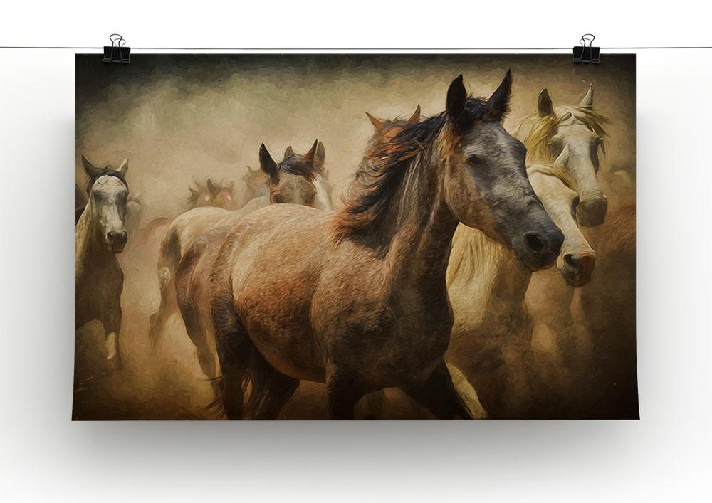 Running Horses Canvas Print or Poster - Canvas Art Rocks - 2