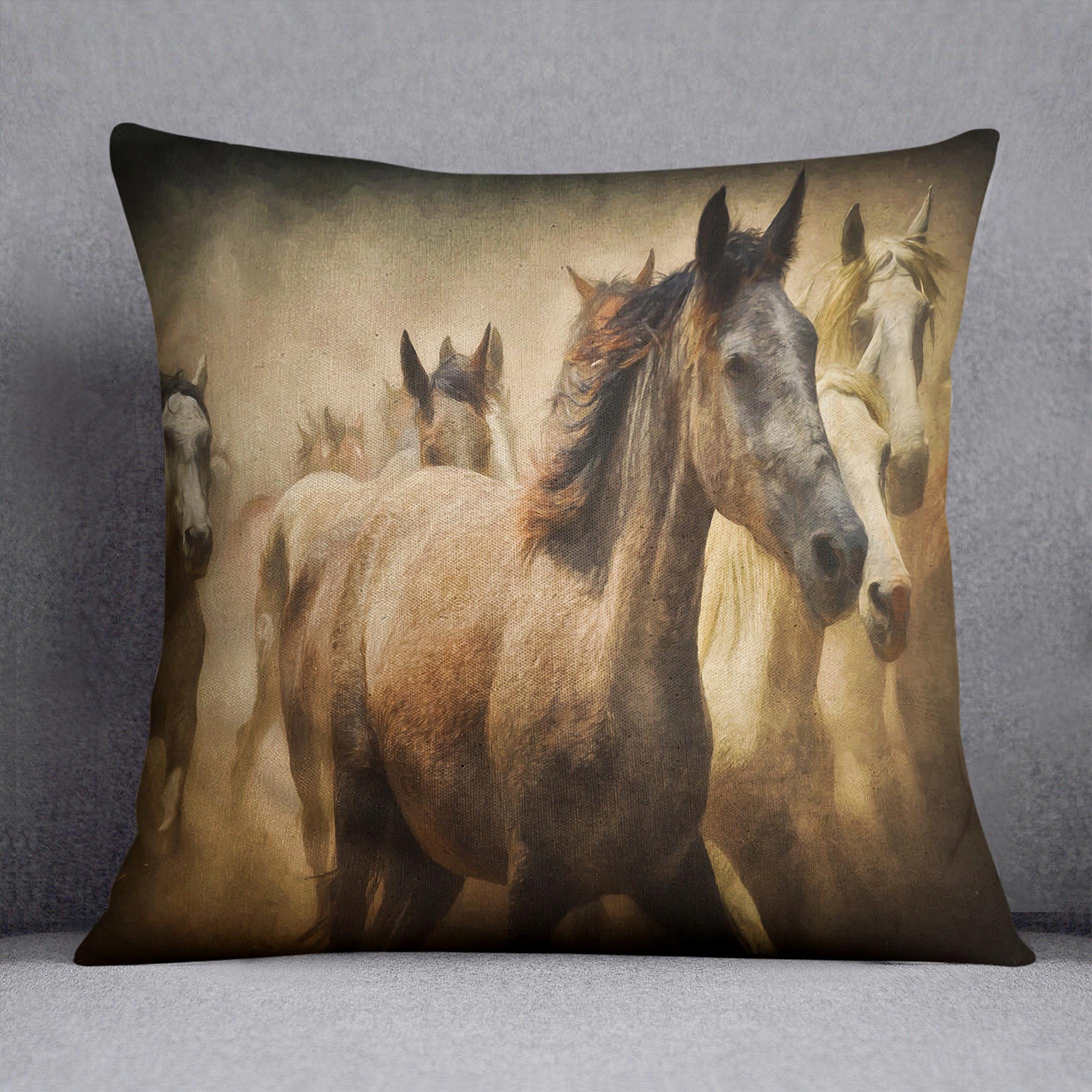 Running Horses Cushion