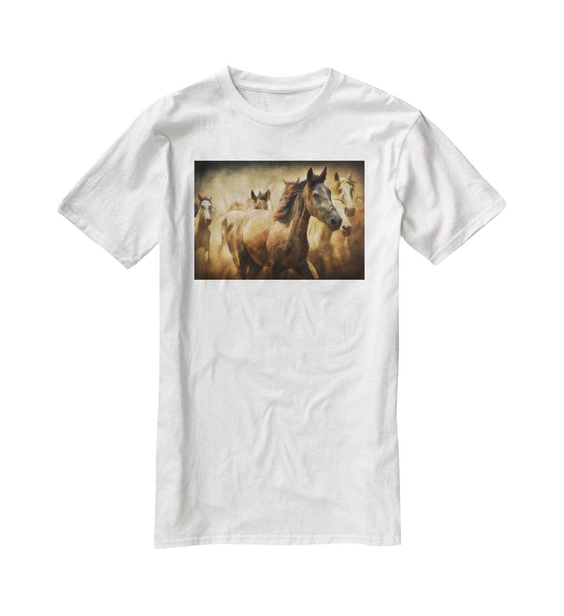 Running Horses T-Shirt - Canvas Art Rocks - 5