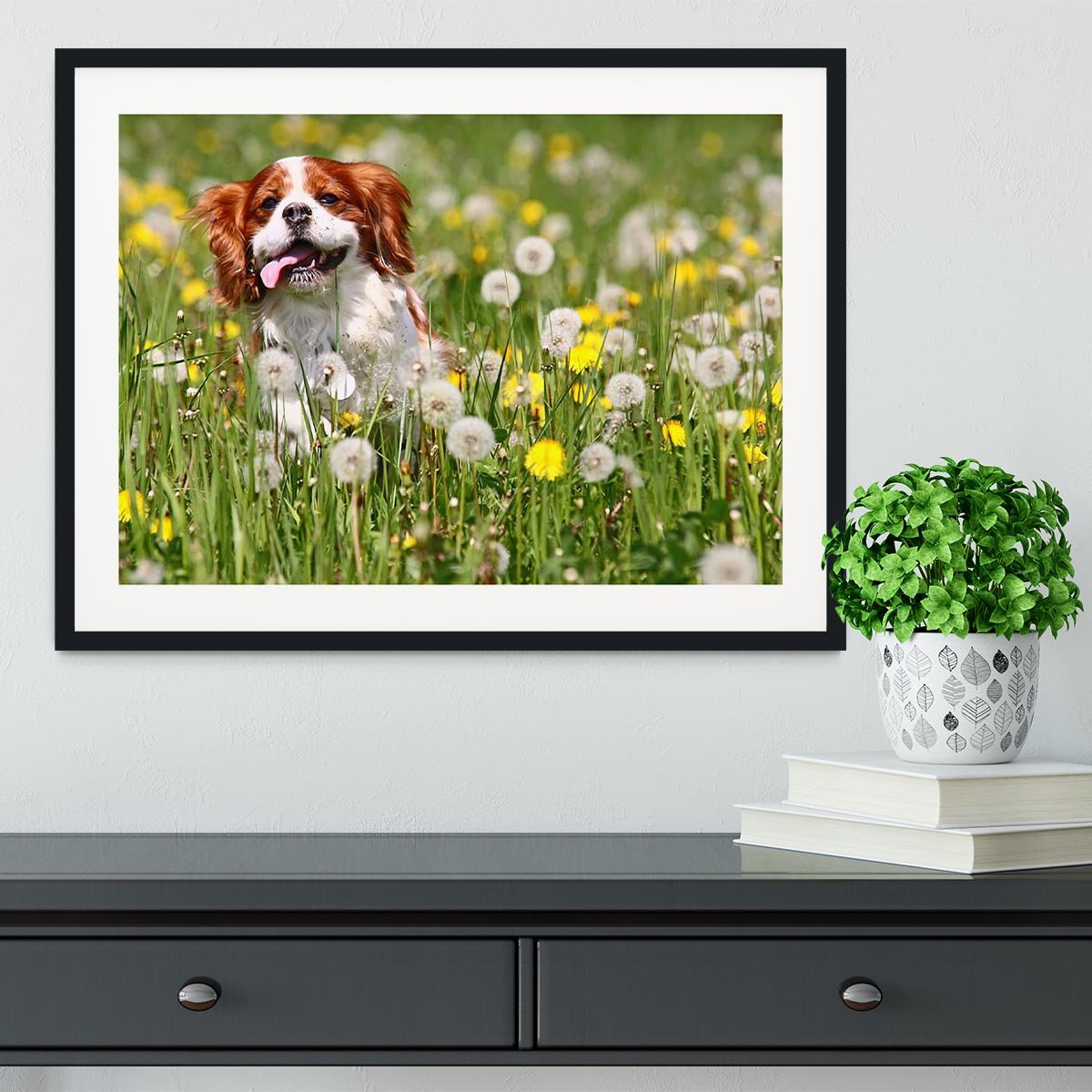 Running dog Framed Print - Canvas Art Rocks - 1
