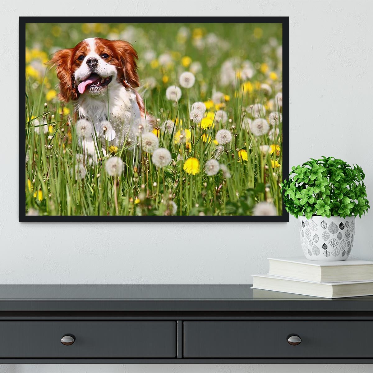 Running dog Framed Print - Canvas Art Rocks - 2