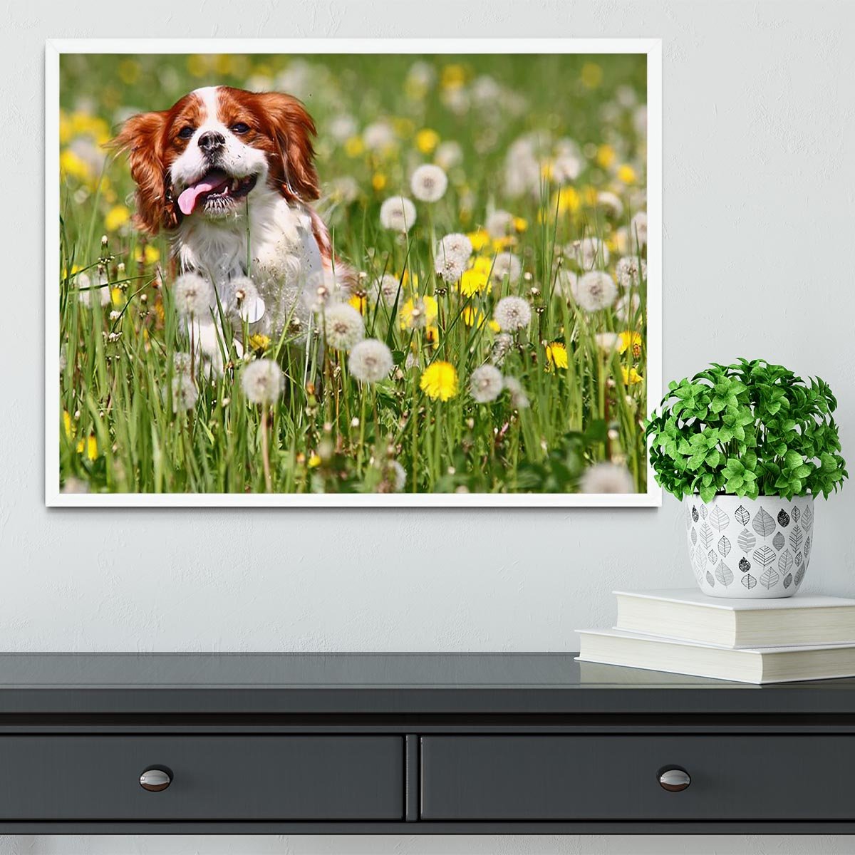 Running dog Framed Print - Canvas Art Rocks -6