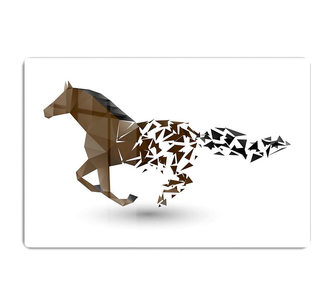 Running horse from the collapsing grounds HD Metal Print - Canvas Art Rocks - 1