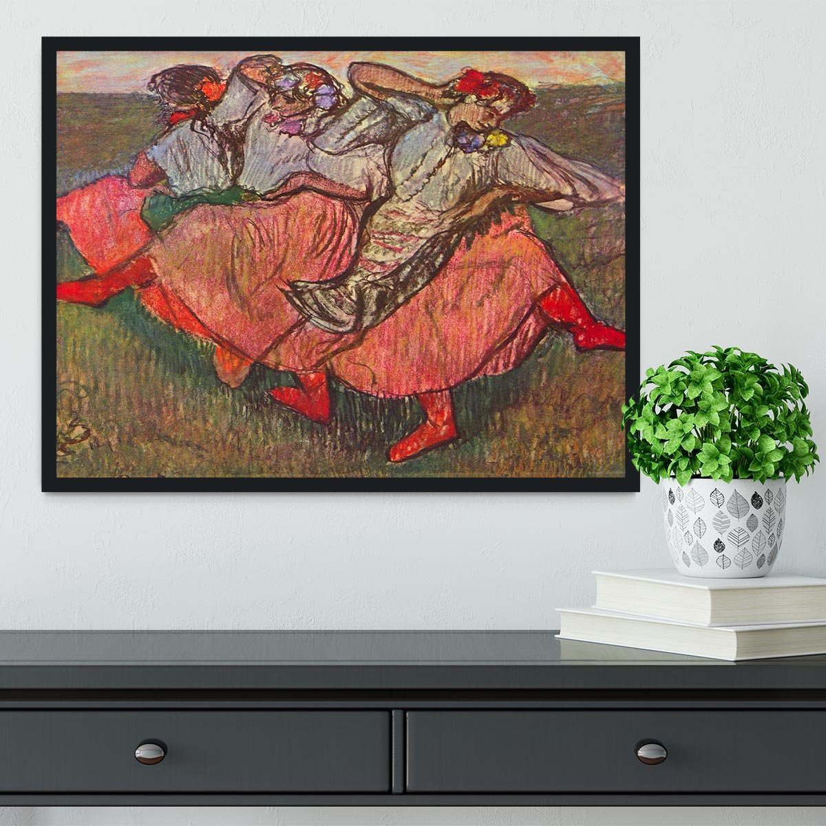 Russian Dancers by Degas Framed Print - Canvas Art Rocks - 2