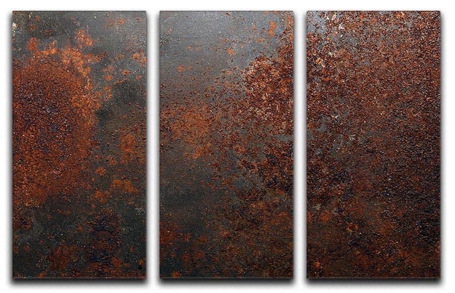 Rusted metal background 3 Split Panel Canvas Print - Canvas Art Rocks - 1