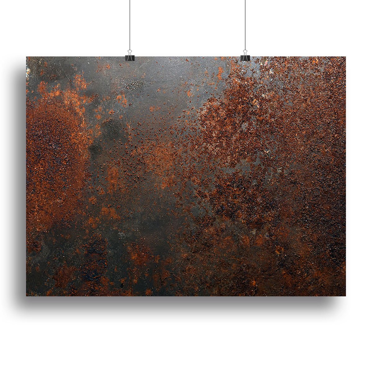 Rusted metal background Canvas Print or Poster