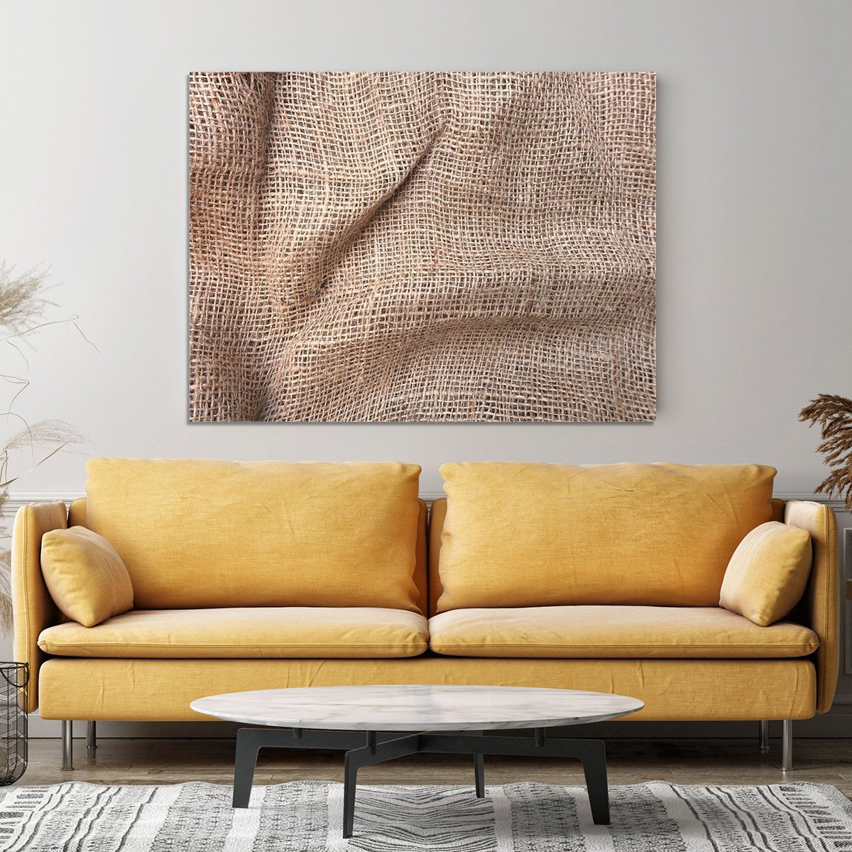 Sackcloth textured Canvas Print or Poster