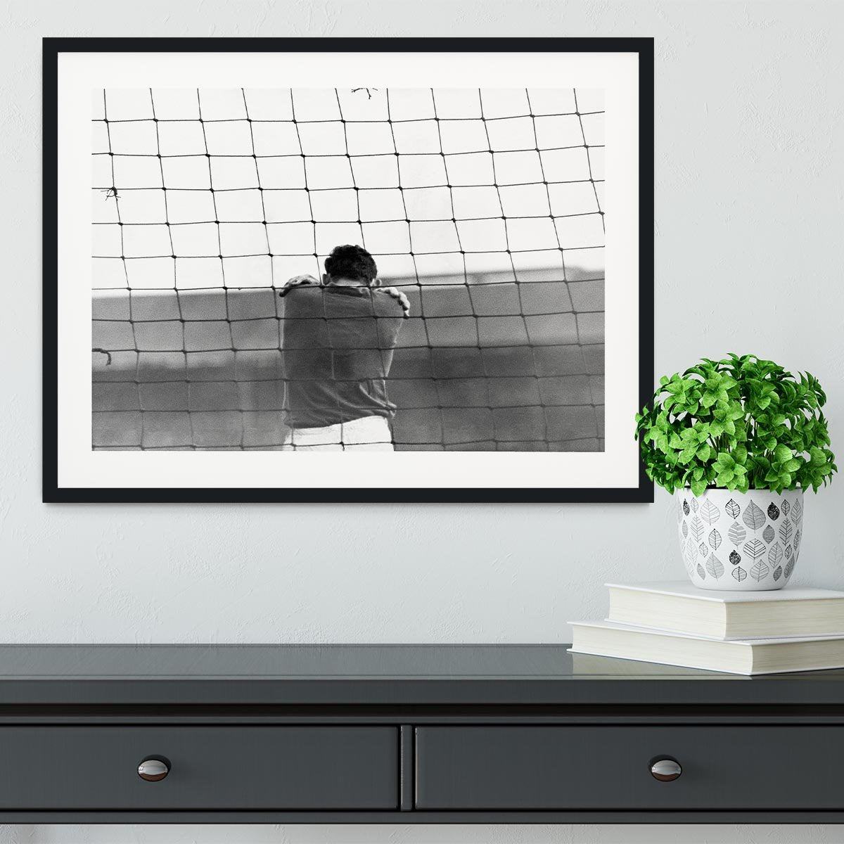 Sad Goalkeeper Framed Print - Canvas Art Rocks - 1
