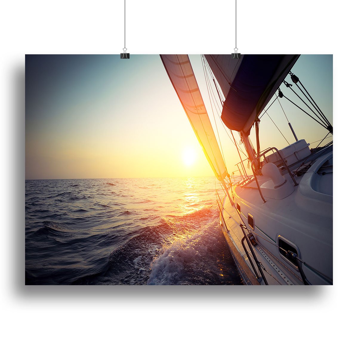 Sail boat gliding Canvas Print or Poster