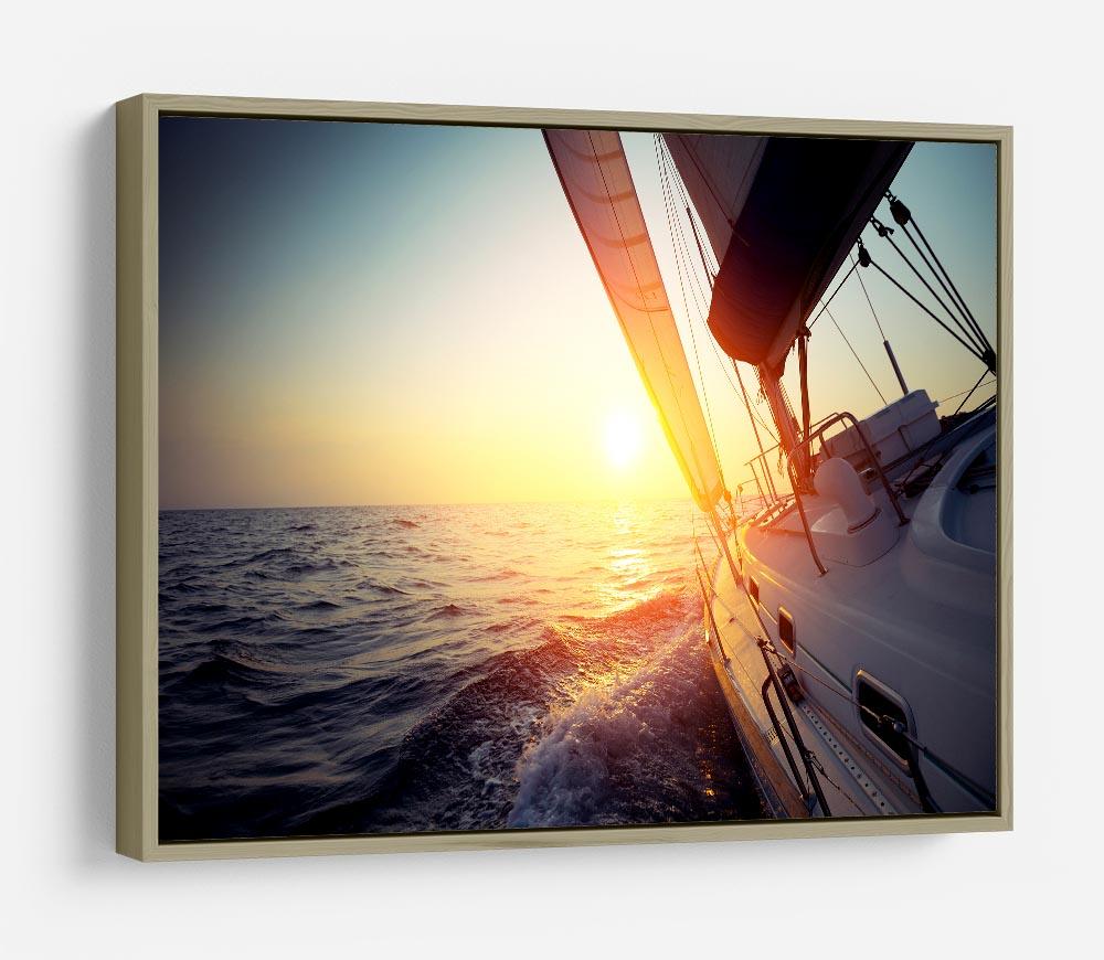 Sail boat gliding HD Metal Print