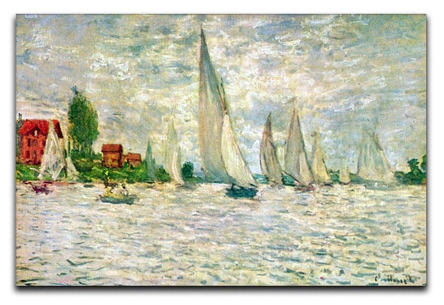 Sailboats regatta in Argenteuil by Monet Canvas Print & Poster  - Canvas Art Rocks - 1