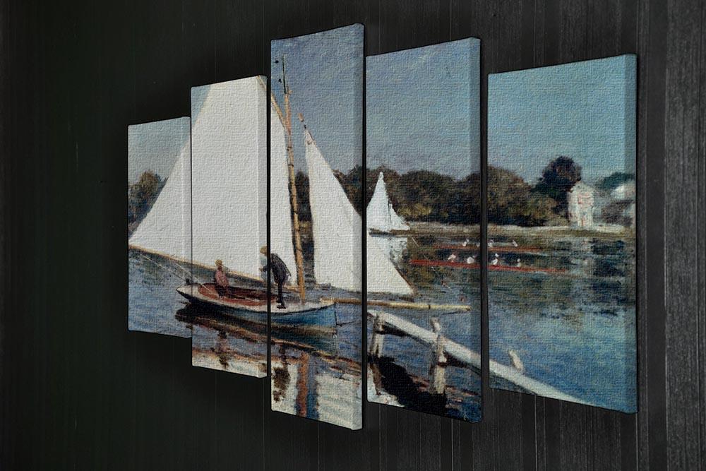 Sailing At Argenteuil 2 by Monet 5 Split Panel Canvas - Canvas Art Rocks - 2