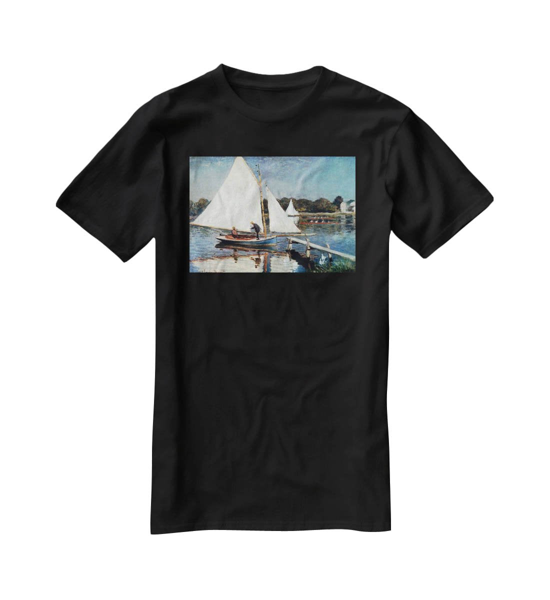 Sailing At Argenteuil 2 by Monet T-Shirt - Canvas Art Rocks - 1