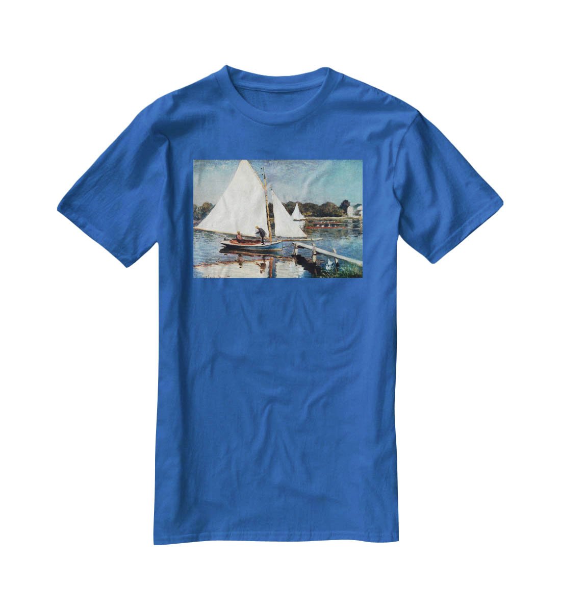 Sailing At Argenteuil 2 by Monet T-Shirt - Canvas Art Rocks - 2