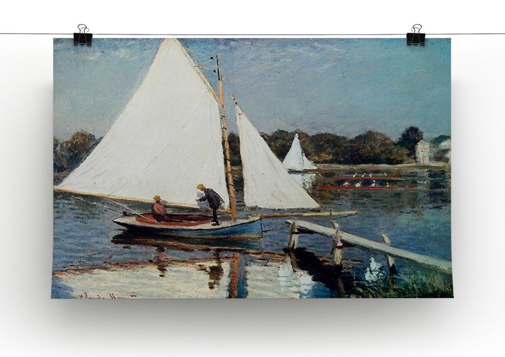 Sailing At Argenteuil 2 by Monet Canvas Print & Poster - Canvas Art Rocks - 2