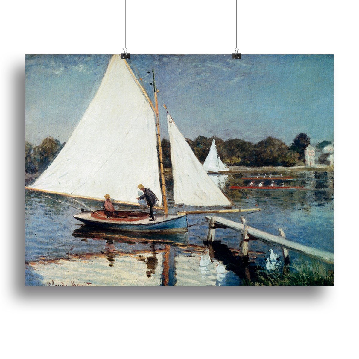 Sailing At Argenteuil 2 by Monet Canvas Print or Poster