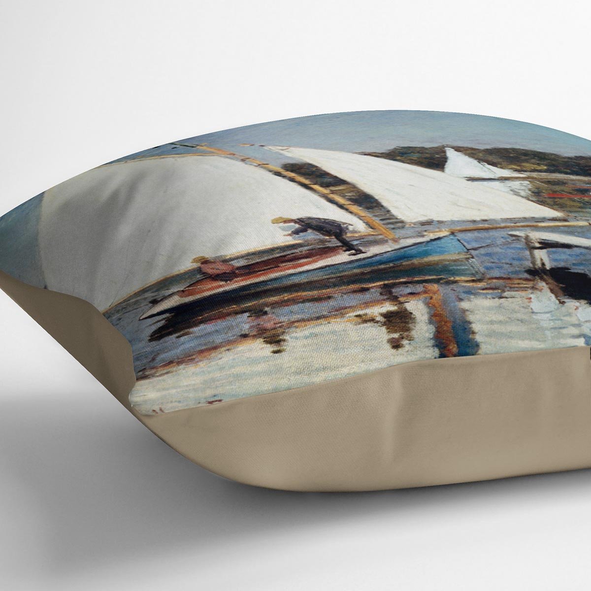 Sailing At Argenteuil 2 by Monet Throw Pillow