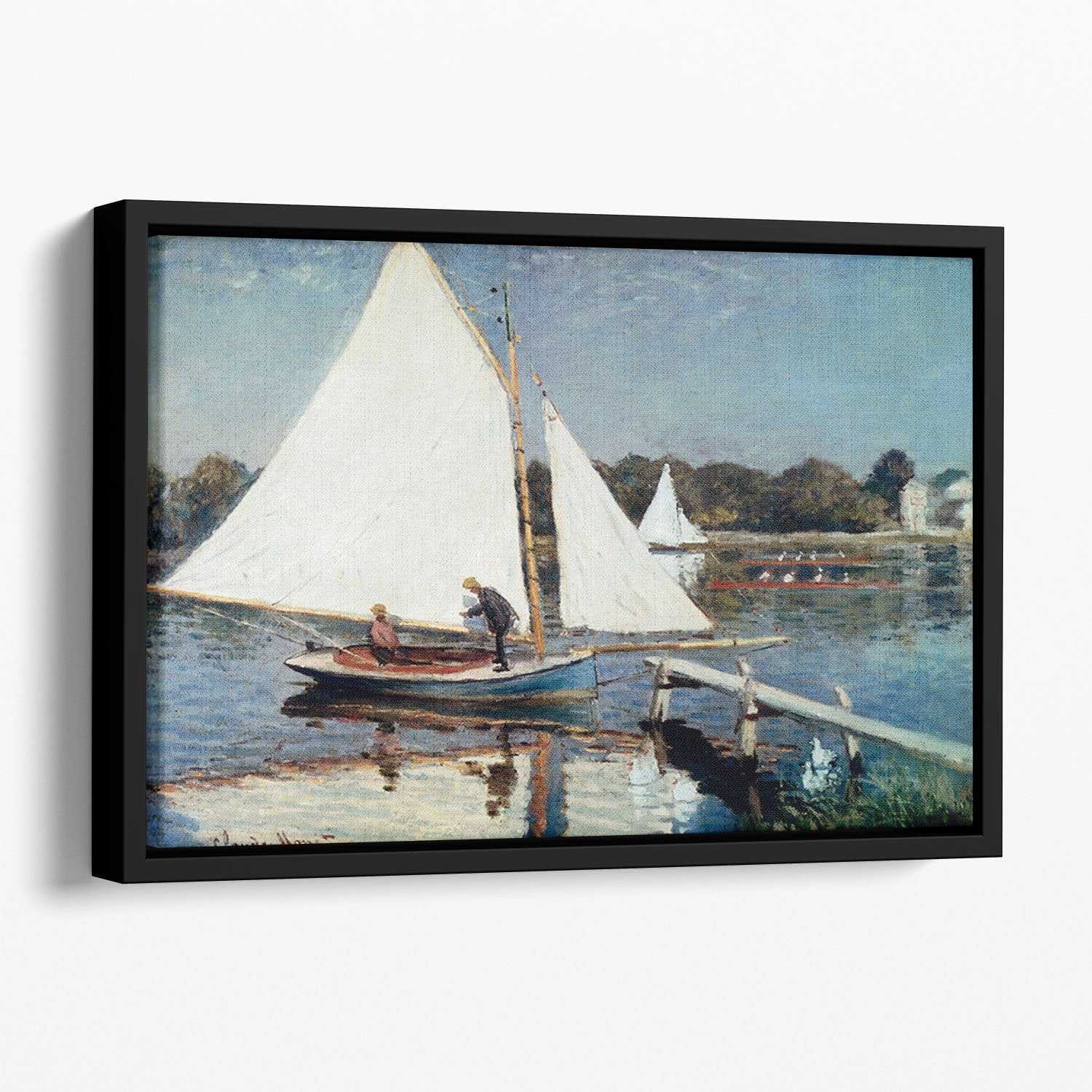 Sailing At Argenteuil 2 by Monet Floating Framed Canvas